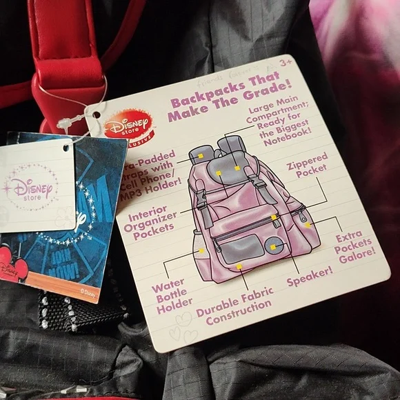 Jonas Brothers Retro Camp Rock Black Backpack With Built-in Speaker.  NWT - Picture 2 of 7